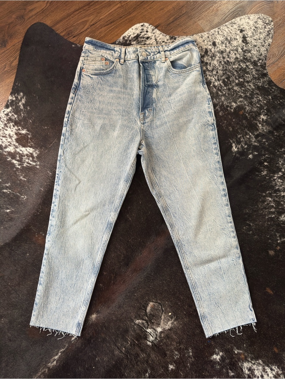 We The Free Light Blue Cropped High-Rise Jeans